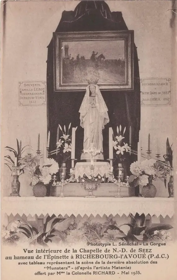 intérieur de la Chapelle ND de Seez